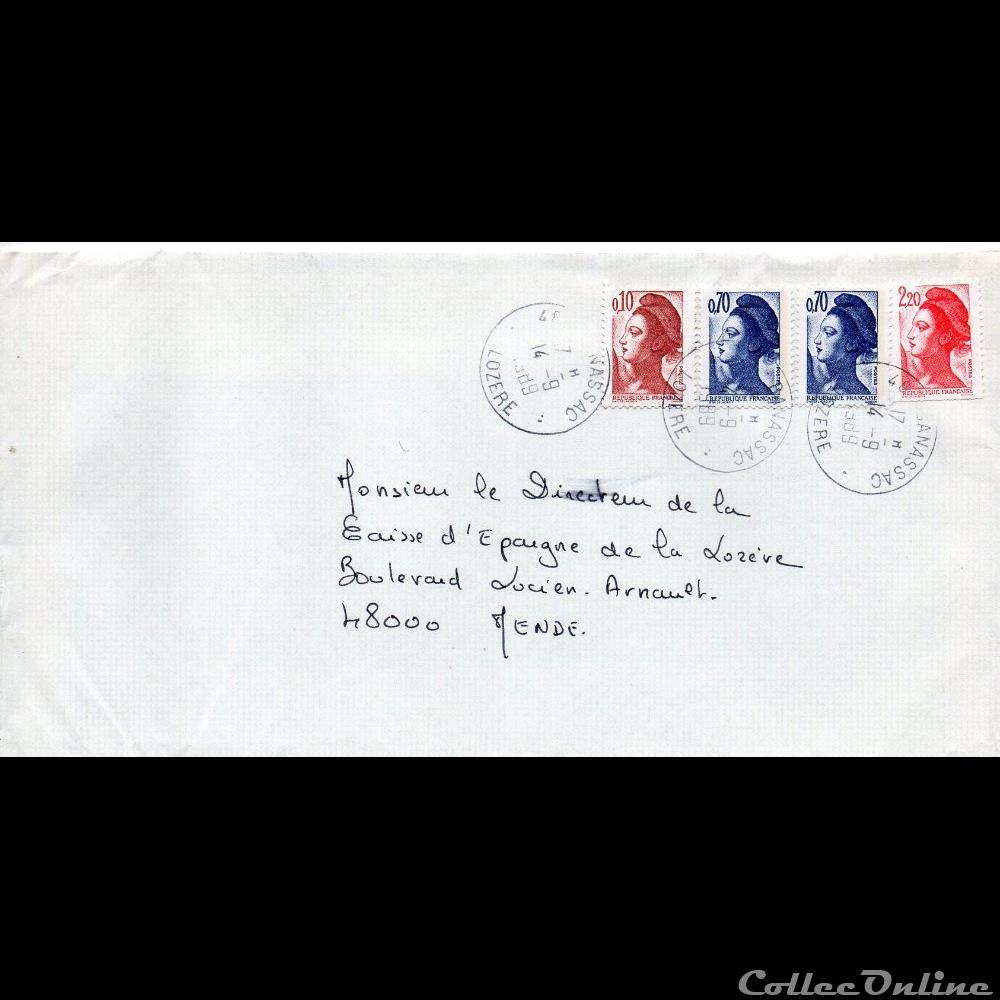 1989 - Type A9, 48 - Banassac marque postale europe france 1989 type a9 48 banassac
