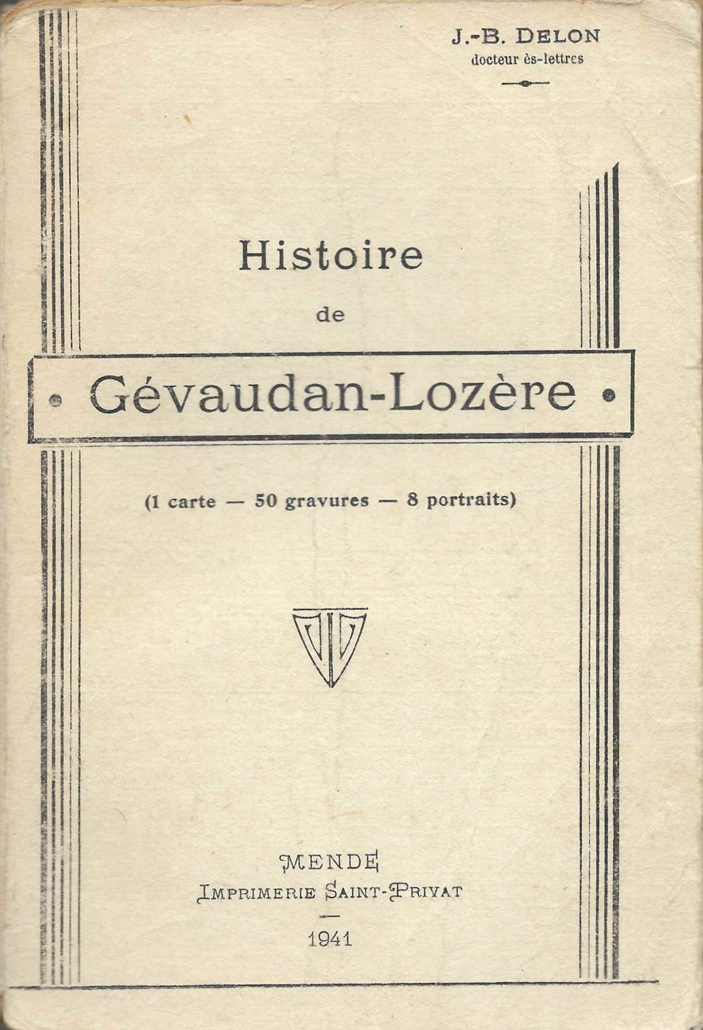 livres bd revues 1941 histoire de gevaudan lozere
