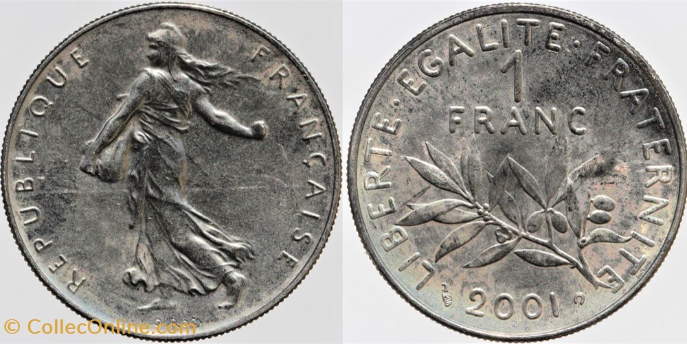 monnaies monde france f 226 roty 1 fr 2001
