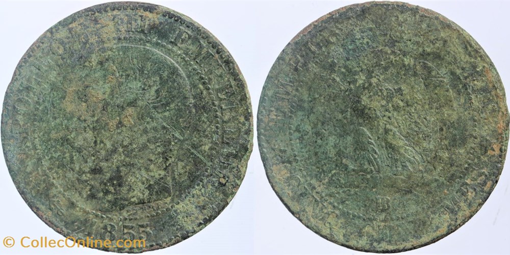 F-116 - Second Empire - 5 centimes - 1855 BB ancre monnaies monde france f 116 second empire 5 centimes 1855 bb ancre