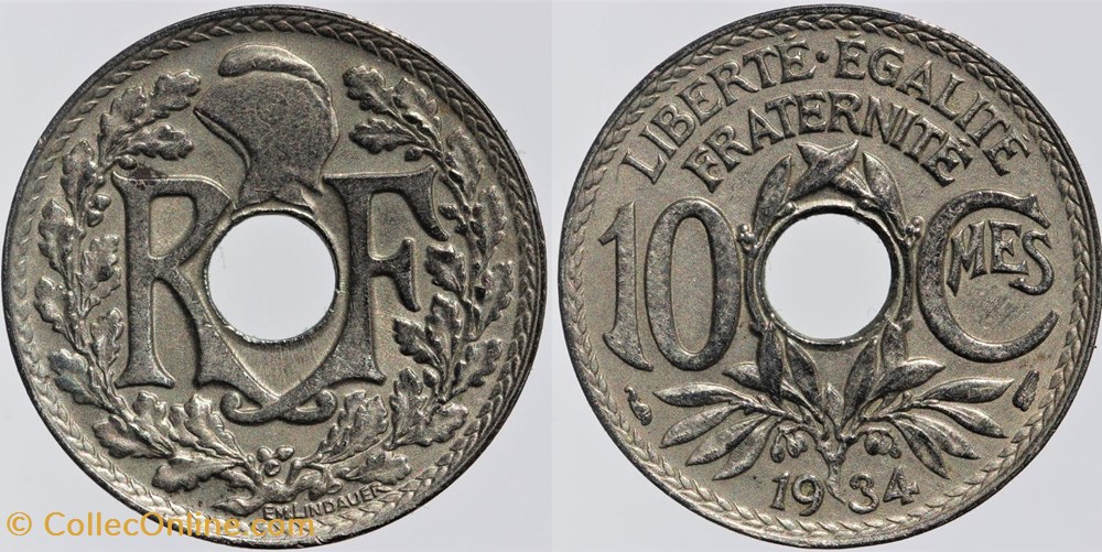 F-138 - Lindauer - 10 c. - 1934 monnaies monde france f 138 lindauer 10 c 1934