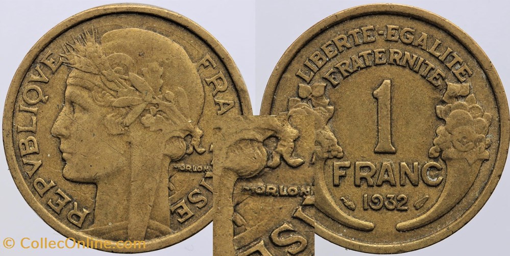 F-219 - Morlon - 1 fr. - 1932 fantome monnaies monde france f 219 morlon 1 fr 1932 fantome