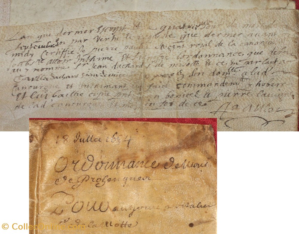 documents anciens autres 1654 ordonnance