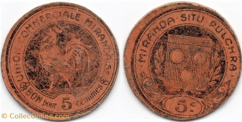 monnaies monde france 32 mirande 5 centimes