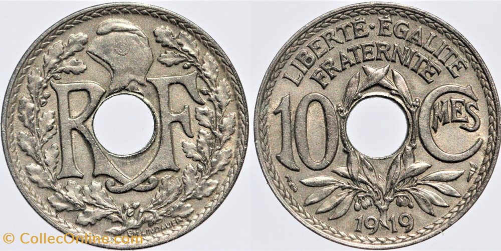 F-138 - Lindauer - 10 c. - 1919 monnaies monde france f 138 lindauer 10 c 1919