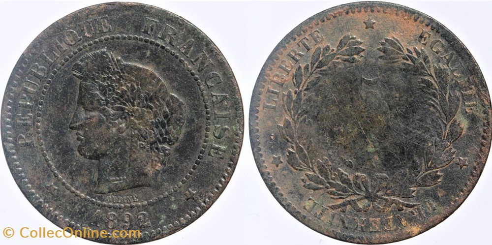 F-118 - Troisième République - Cérès - 5 c. - 1892 A monnaies monde france f 118 troisieme republique ceres 5 c 1892 a