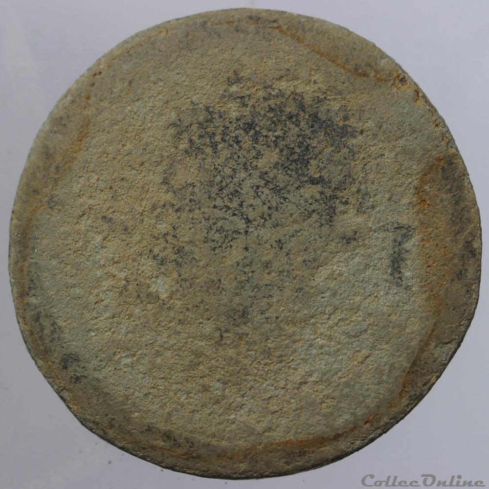 Méreau de l'Evêché de Mende (revers sur plomb) 3 monnaies paranumismatique jetons poids mereaux mereau de eveche de mende revers sur plomb