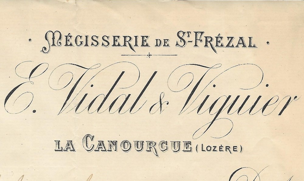 Vidal E & Viguier - 1894 documents anciens factures commerciaux vidal e viguier 1894