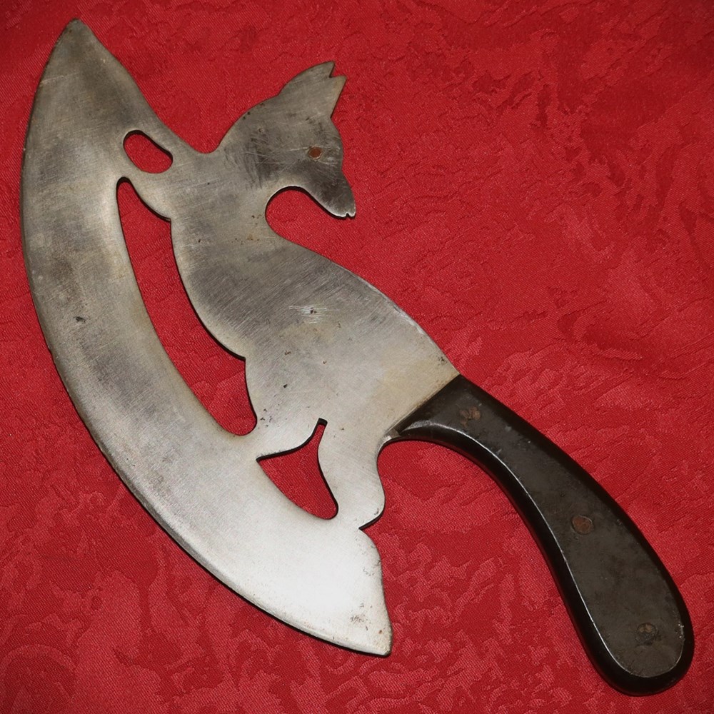 couteaux metier feuille de boucher zoomorphe renard