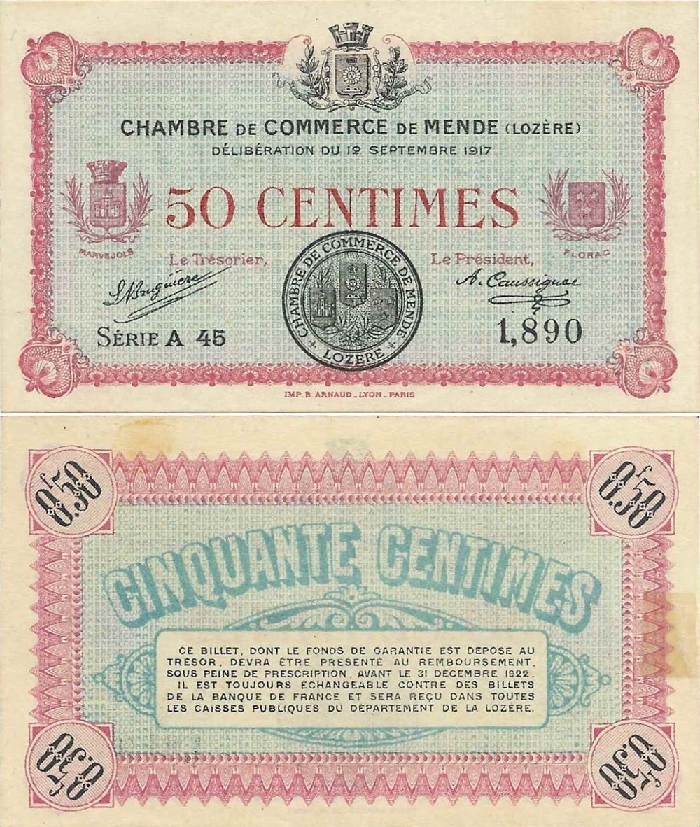 50 cent. C.C.M. - Série A45 billets europe france 50 cent c c m serie a45