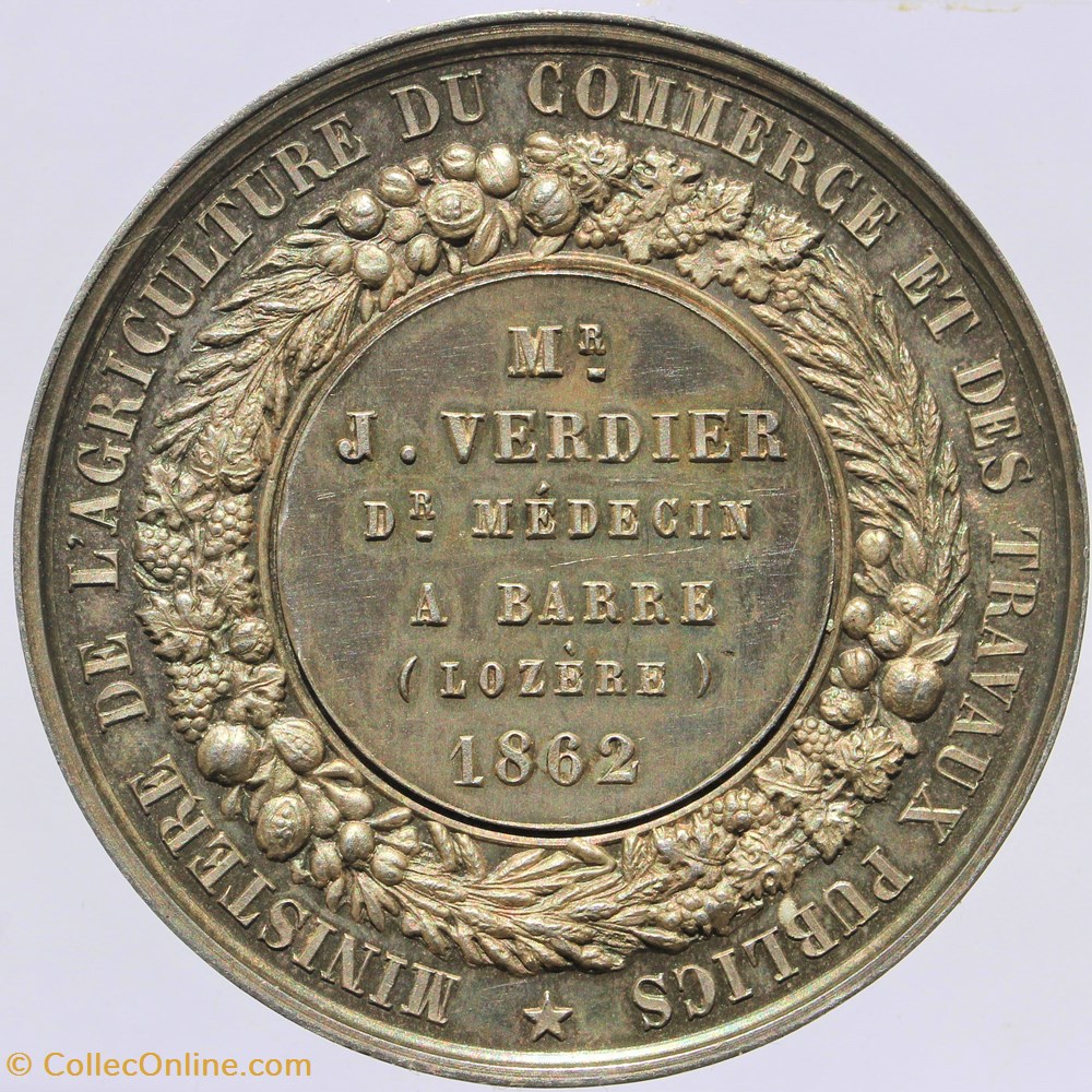medailles france 1862 medecin