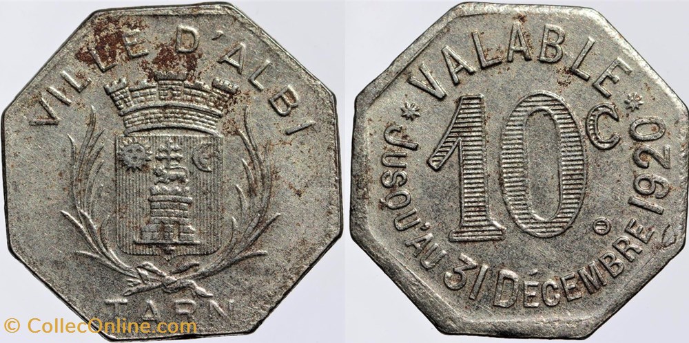 81 - Albi - 10 centimes monnaies monde france 81 albi 10 centimes