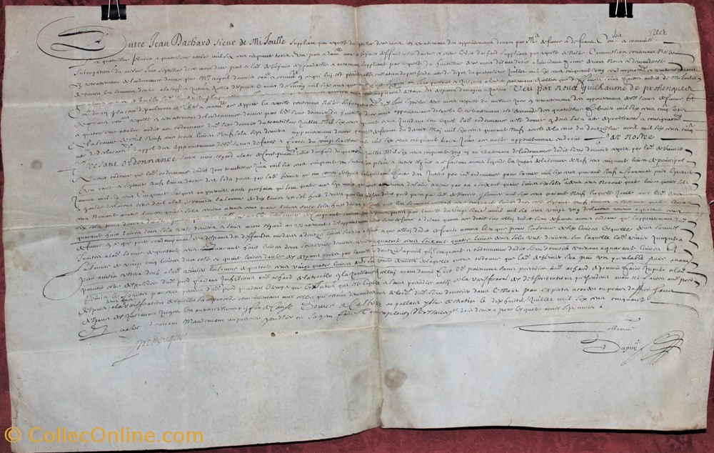 documents anciens autres 1654 ordonnance