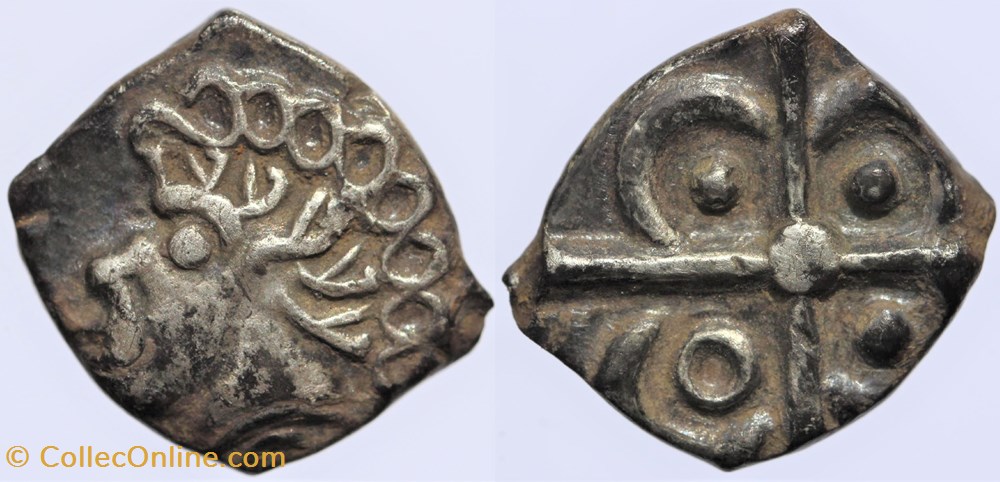 monnaies antiques av jc ap celtes volques arecomiques drachme a la tete negroide