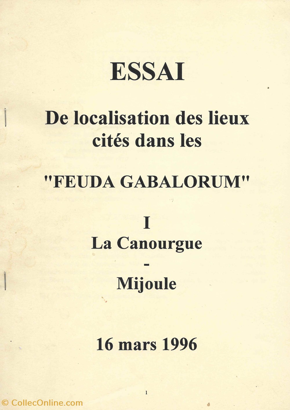 1996 - Essai de localisation des lieux... livres bd revues 1996 essai de localisation des lieux