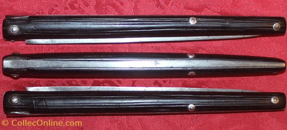Couteau à cran d'arrêt XVIIIe 2 couteaux couteau a cran arret xviiie