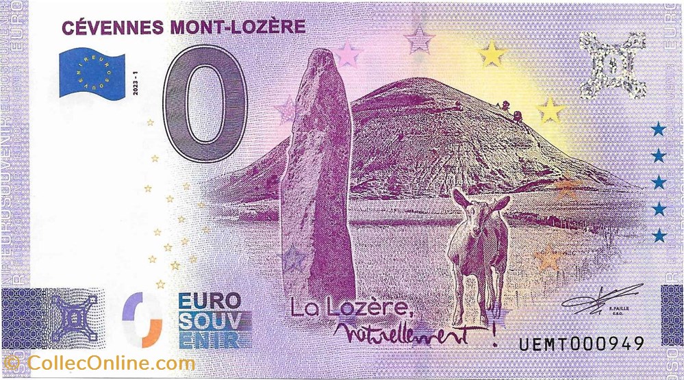 billets europe france 0 euro souvenir cevennes mont lozere
