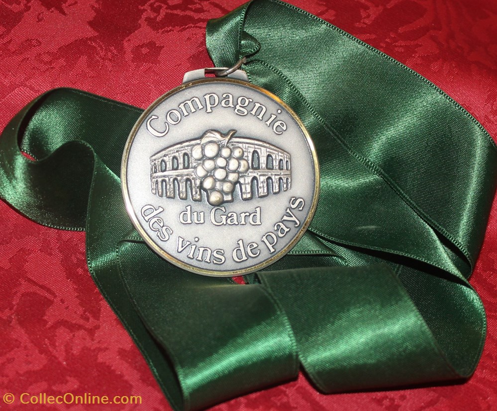 Médaille de la Compagnie des vins du Pays du Gard medailles france professionnels societe medaille de la compagnie des vins du pays du gard