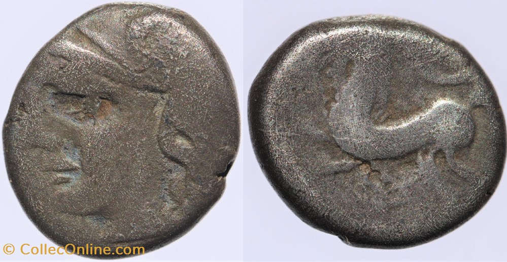 Gabales - Drachme au fleuron monnaies antiques av jc ap celtes gabales drachme au fleuron