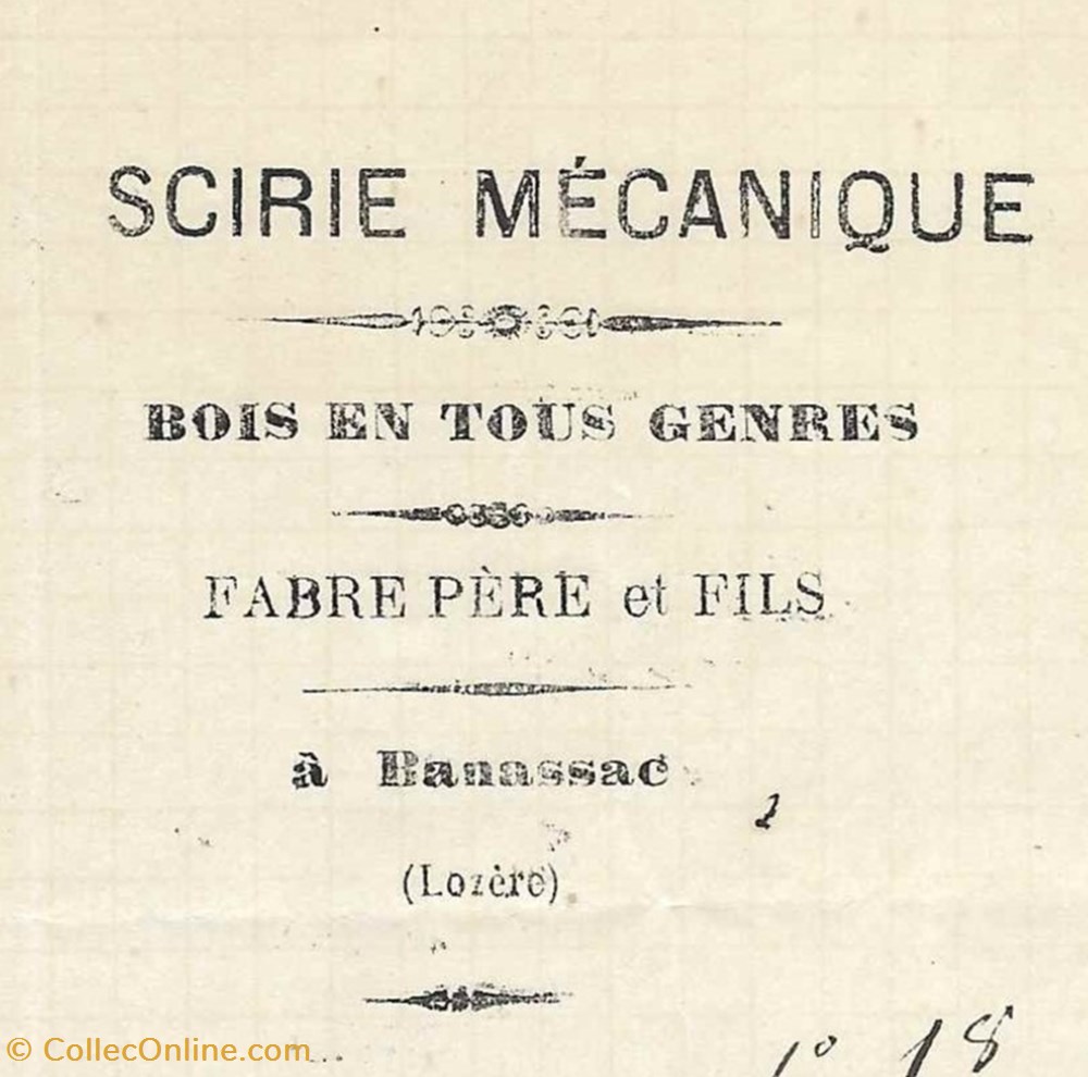 Fabre (1889) vieux papiers factures documents commerciaux fabre 1889