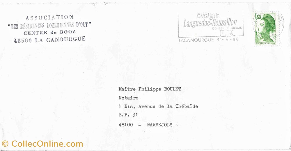 documents anciens factures commerciaux booz les residences lozeriennes olt 1986