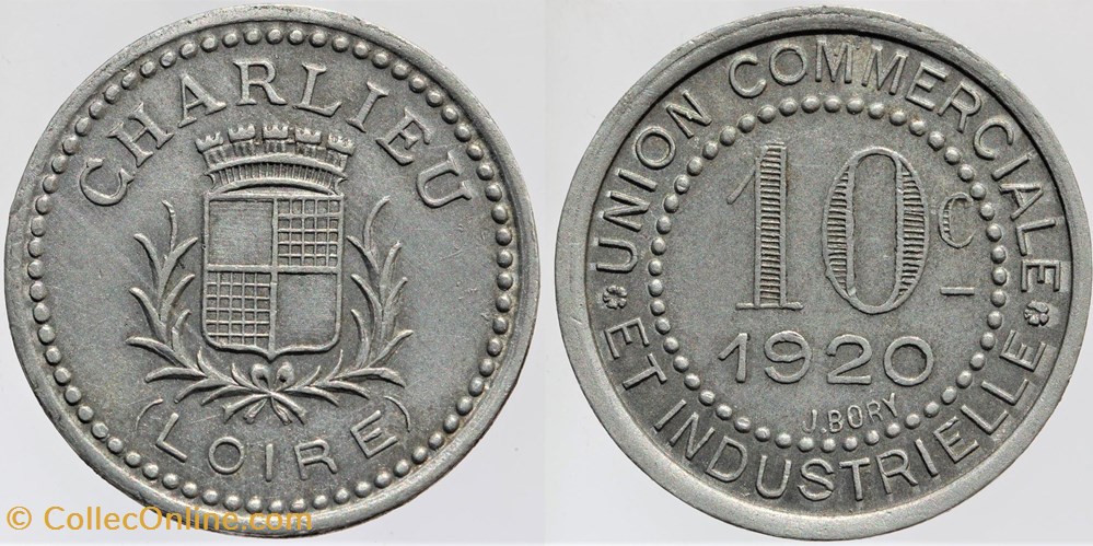 42 - Charlieu - 10 centimes monnaies monde france 42 charlieu 10 centimes