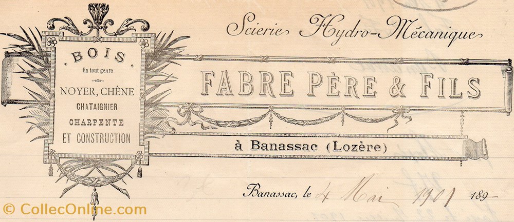 Fabre (1901) documents anciens factures commerciaux fabre 1901