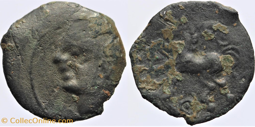 Arvernes - Bronze du type ADCANAVNOS monnaies antiquite jc ap celtes arvernes bronze du type adcanavnos