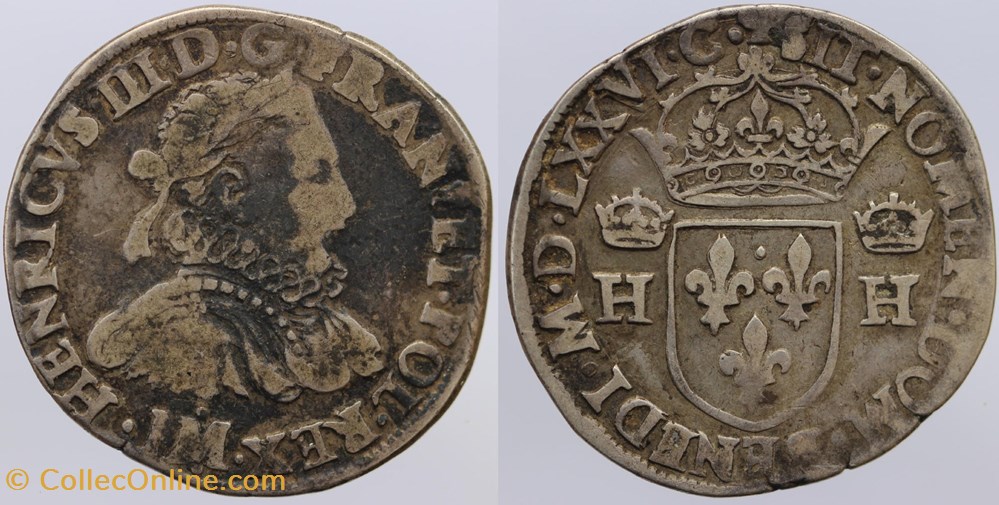 Dy 1126 - Henri III - Teston - 1576, Toulouse monnaies europe medievale a france royales dy 1126 henri iii teston 1576 toulouse