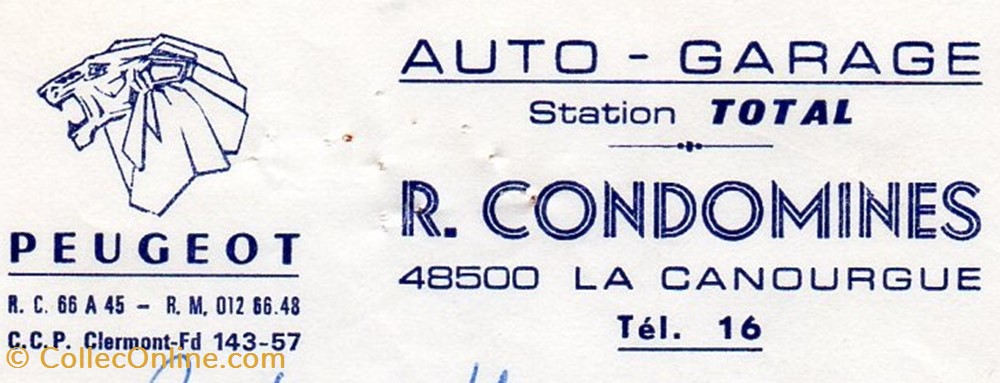 Condomines Roger (1976) documents anciens factures commerciaux condomines roger 1976