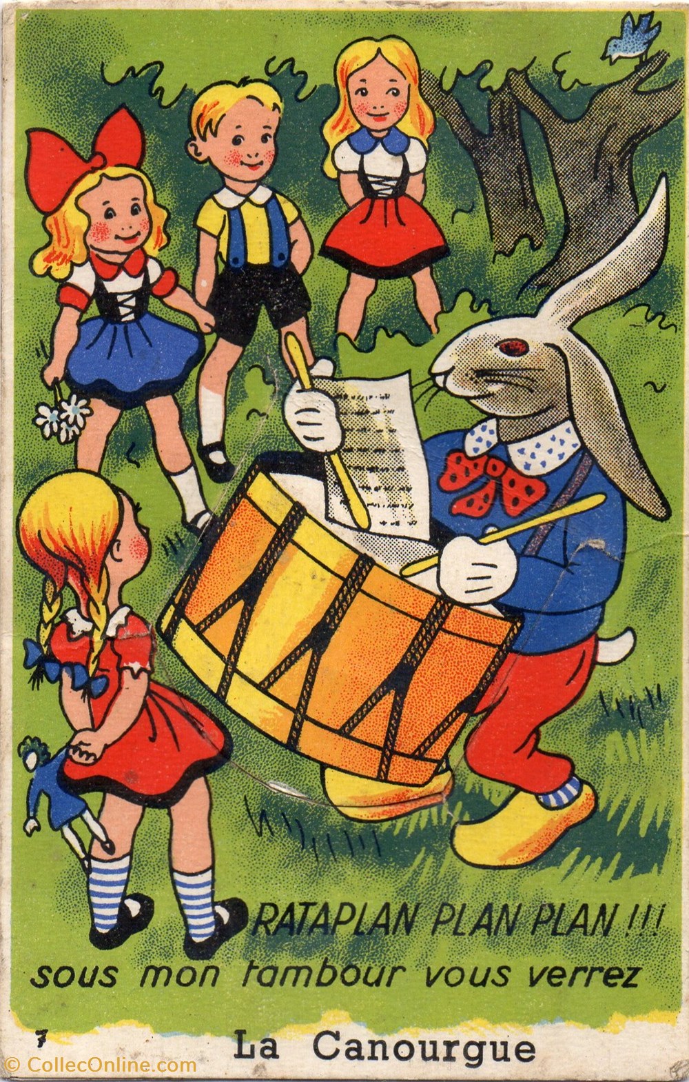 C32 - 7 - Sous mon tambour... cartes postales europe france c32 7 sous mon tambour