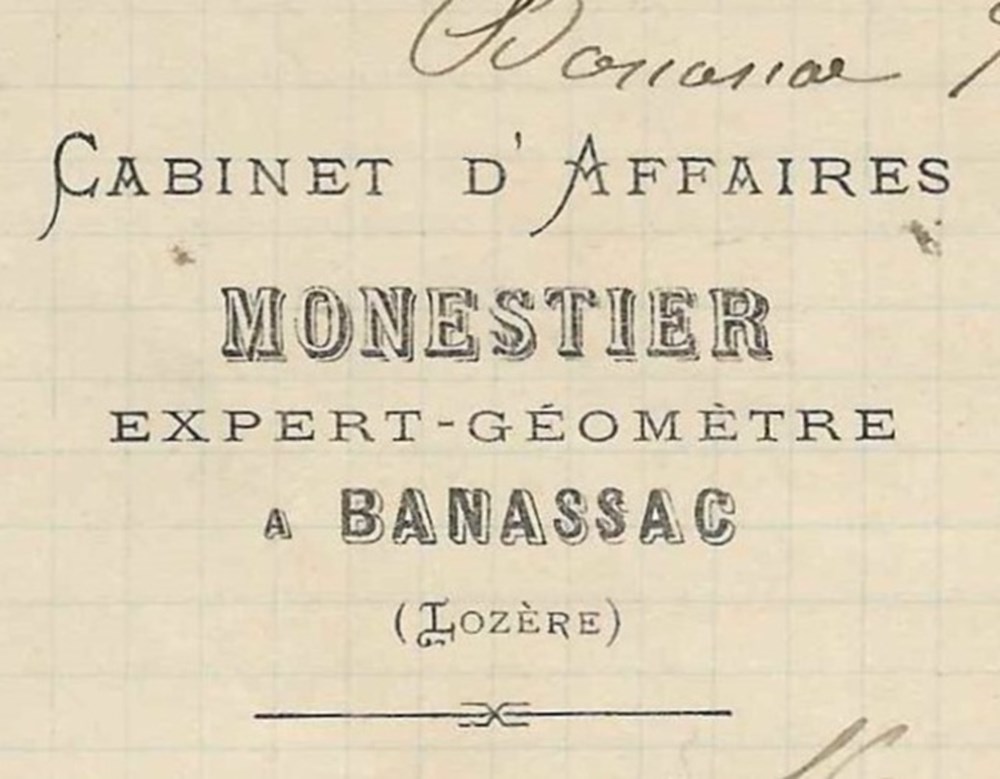 Monestier (1892) documents anciens factures commerciaux monestier 1892