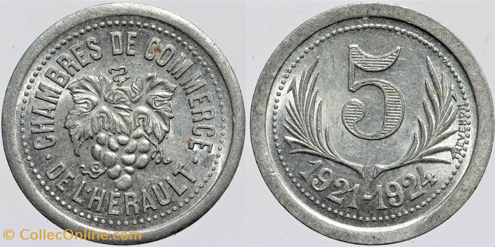 34 - Herault - C.C. - 5 centimes monnaies monde france 34 herault c c 5 centimes