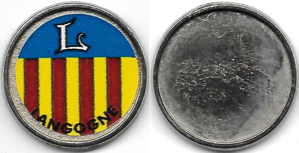 48 - Langogne. Jeton de caddie monnaies paranumismatique jetons poids 48 langogne jeton de caddie
