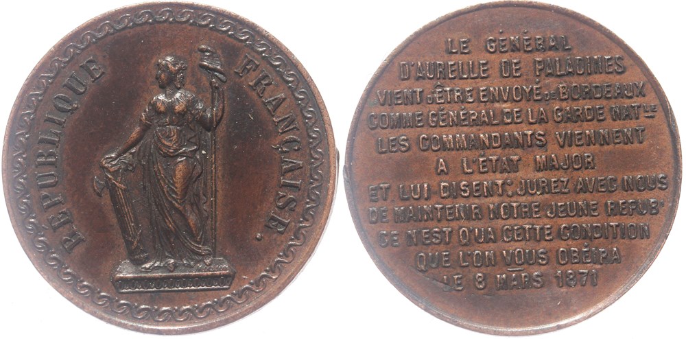 Général d'Aurelle de Paladines medailles france general aurelle de paladines