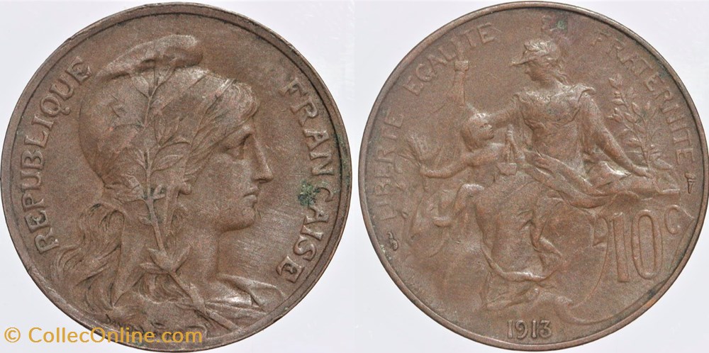 F-136 - Dupuis - 10 c. - 1913 monnaies monde france f 136 dupuis 10 c 1913