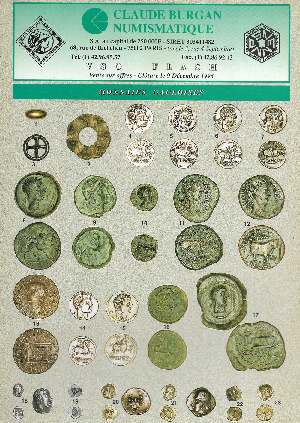 monnaies livres ouvrages ventes 1993 vente sur offres