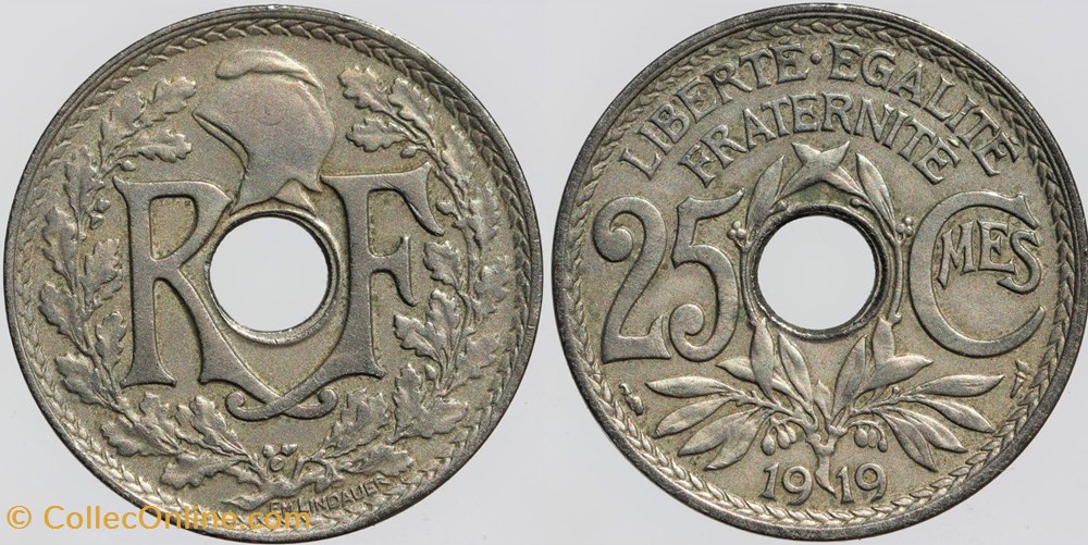F-171 - Lindauer - 25 c. - 1919 monnaies monde france f 171 lindauer 25 c 1919