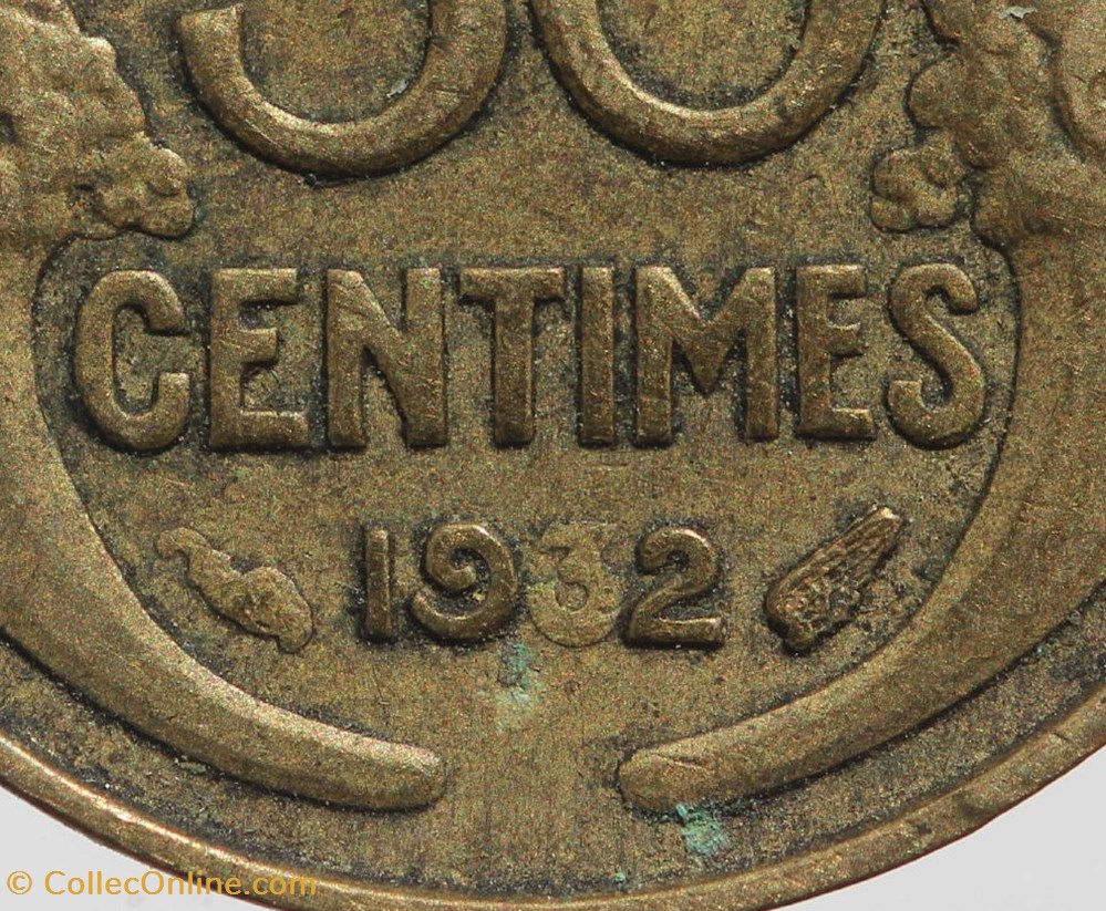 F-192 - Morlon - 50 c. - 1932 coin bouché monnaies monde france f 192 morlon 50 c 1932 coin bouche