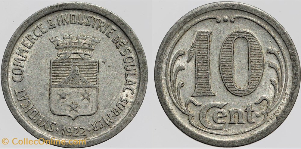 33 - Soulac-sur-Mer - 10 centimes monnaies monde france 33 soulac sur mer 10 centimes