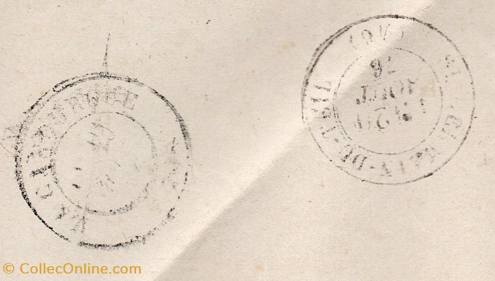 1876 - Cachet type 17 documents anciens marques postales europe 1876 cachet type 17
