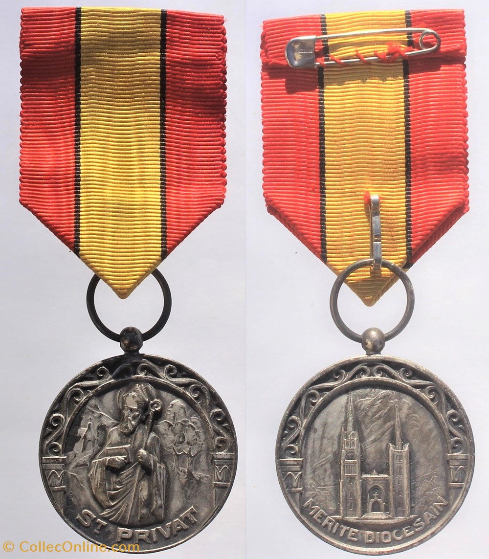 medailles france 1950 vers merite diocesain mende