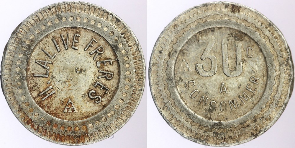Jeton à consommer - 30 centimes monnaies monde france jeton a consommer 30 centimes