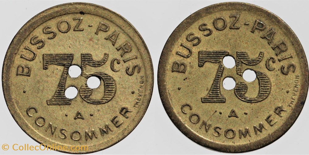 Jeton à consommer - 75 centimes monnaies monde france jeton a consommer 75 centimes