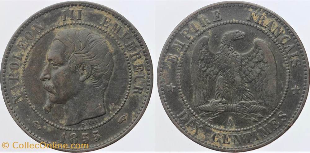 F-133 - Second Empire - 10 centimes - 1855 A ancre monnaies monde france f 133 second empire 10 centimes 1855 a ancre
