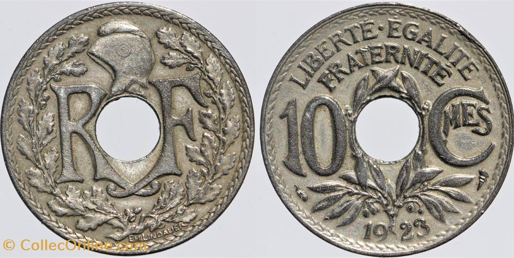 F-138 - Lindauer - 10 c. - 1923 monnaies monde france f 138 lindauer 10 c 1923