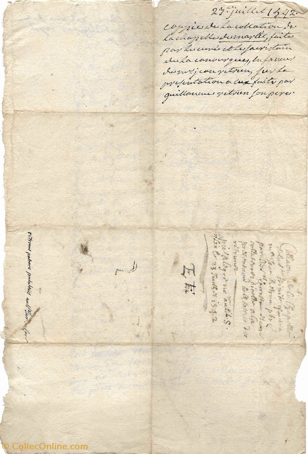 1542 - Copie, concerne la chapelle de la trinité de l'église de la Canourgue documents anciens autres 1542 copie concerne la chapelle de la trinite de eglise de la canourgue