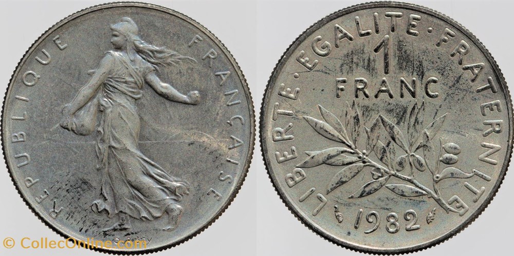 F-226 - Roty - 1 fr. - 1982 monnaies monde france f 226 roty 1 fr 1982