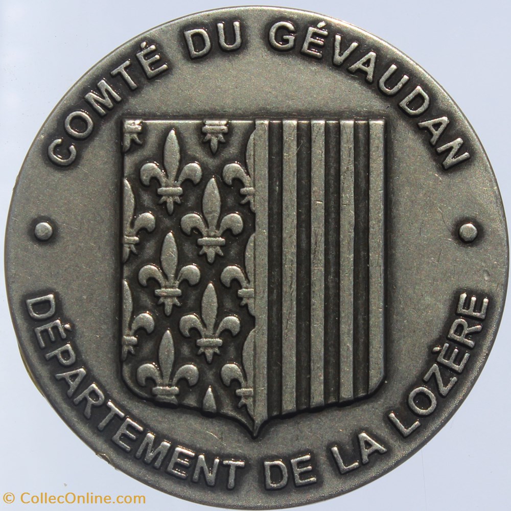 2015 (vers) - Comté du Gévaudan 2 medailles france 2015 vers comte du gevaudan