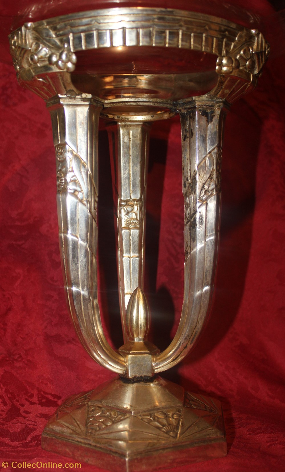 Coupe tripode art déco 3 la table argenterie assiettes plats coupe tripode art deco